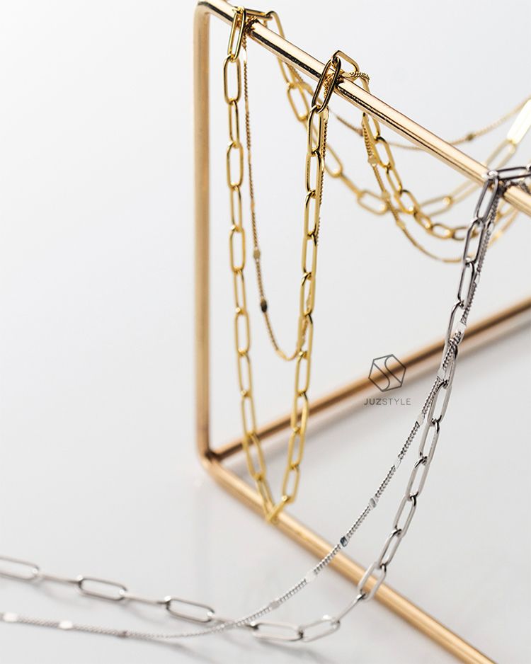 Dây chuyền bạc Double chains