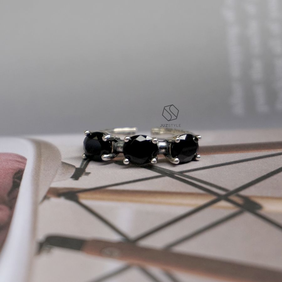 Nhẫn bạc Three blacks