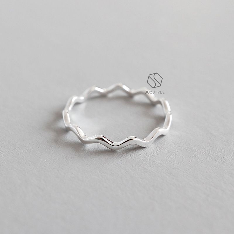 Nhẫn bạc Zigzag