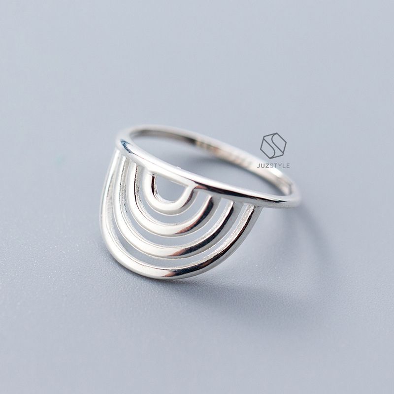 Nhẫn bạc Curves