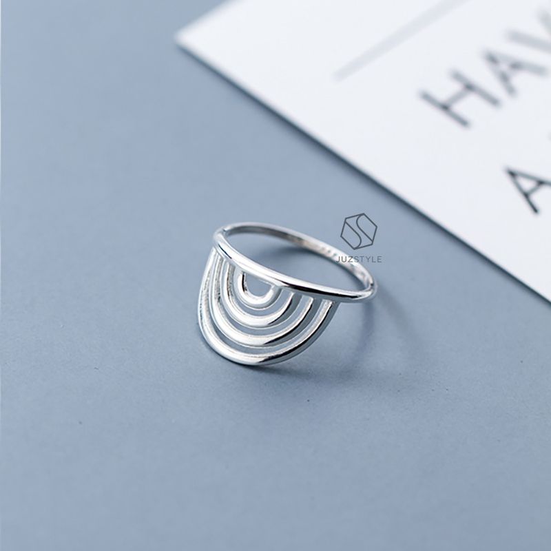 Nhẫn bạc Curves