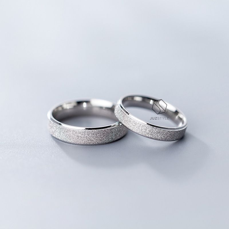 Nhẫn bạc cặp Diamond Dust