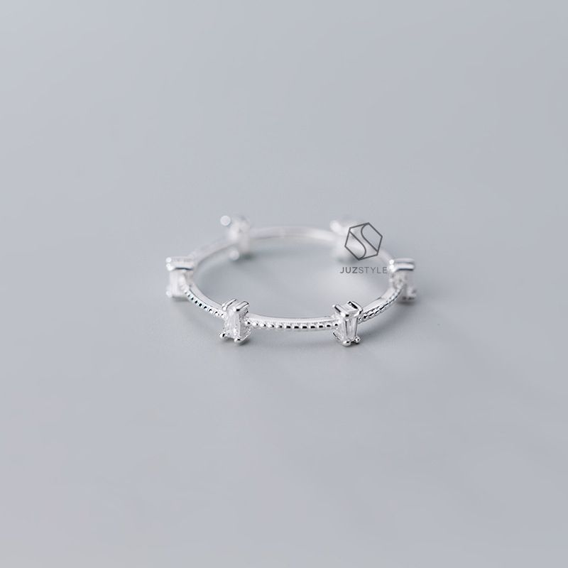 Nhẫn bạc Gems around