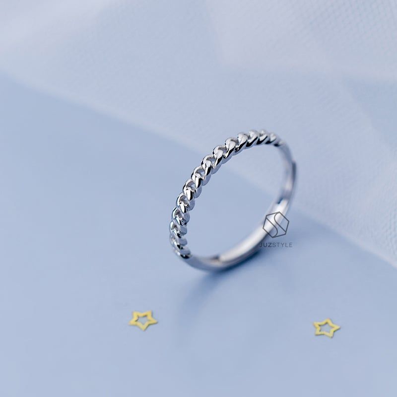 Nhẫn bạc Mini chain