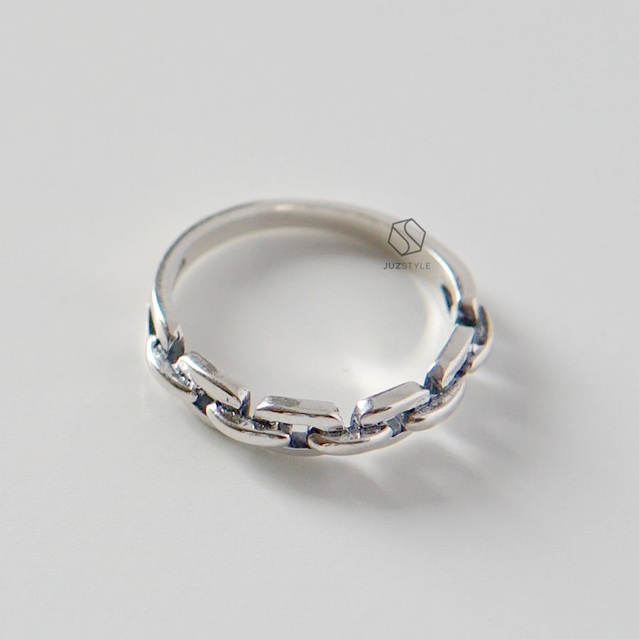 Nhẫn bạc Vintage chain