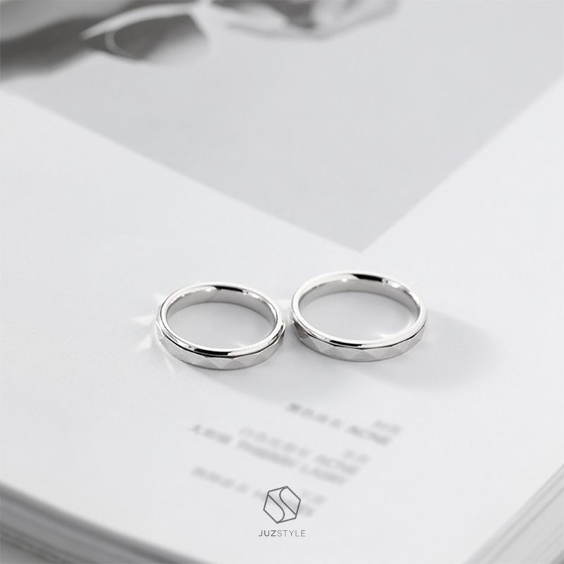 Nhẫn cặp bạc Rolling diac