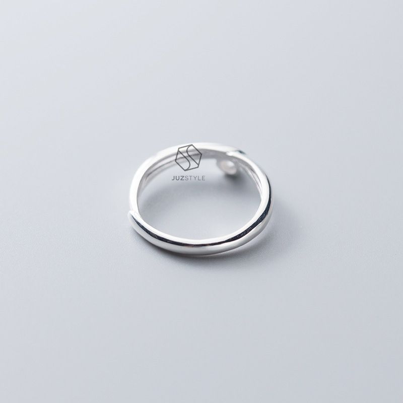 Nhẫn cặp bạc Twisted