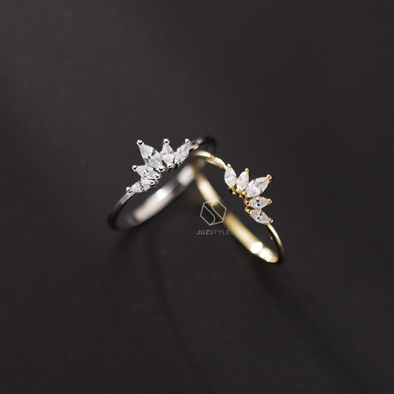 Nhẫn bạc Marquise CZ stone