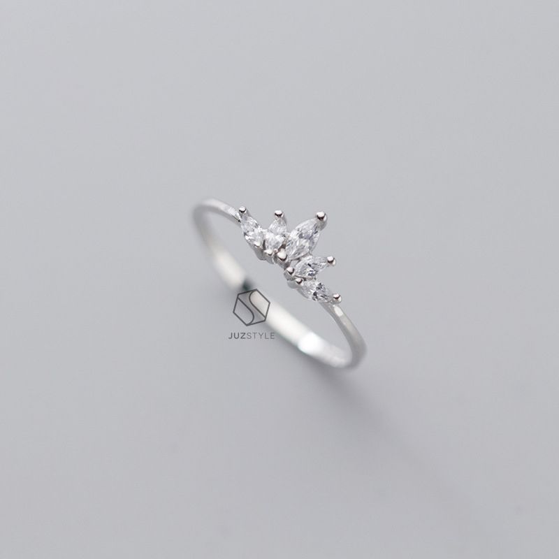 Nhẫn bạc Marquise CZ stone