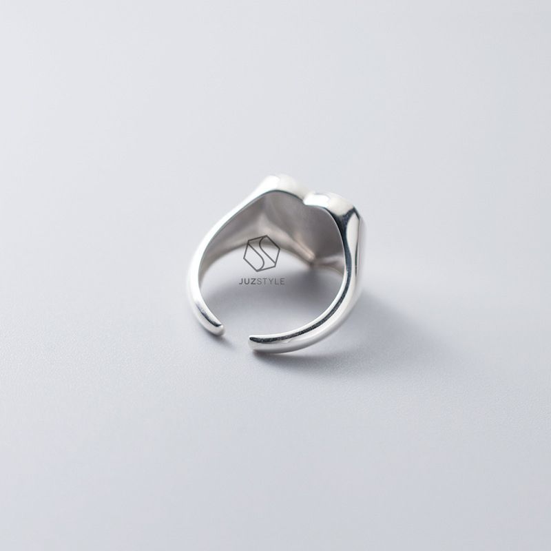 Nhẫn bạc Heart signet