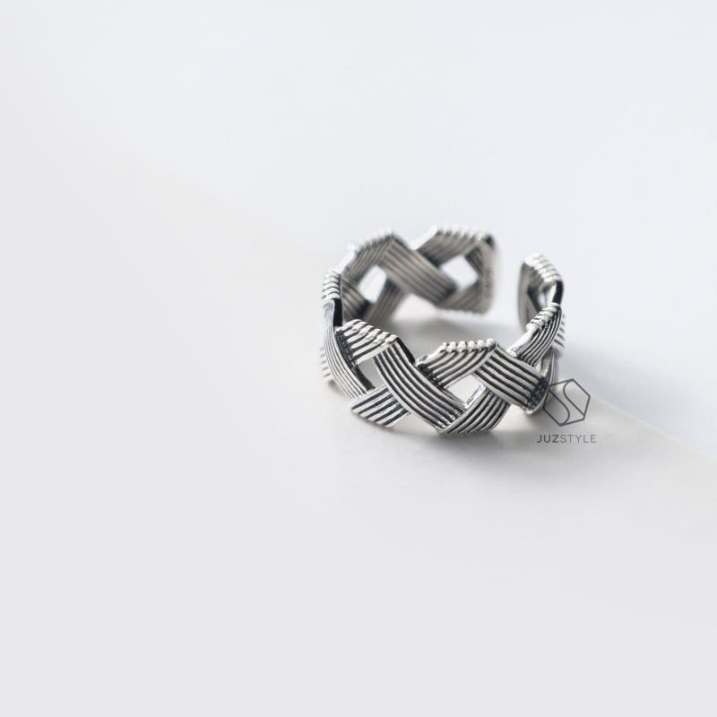 Nhẫn bạc Vintage zigzag