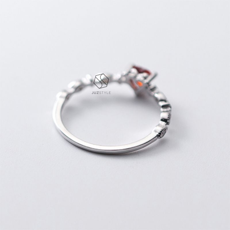 Nhẫn bạc Heart CZ