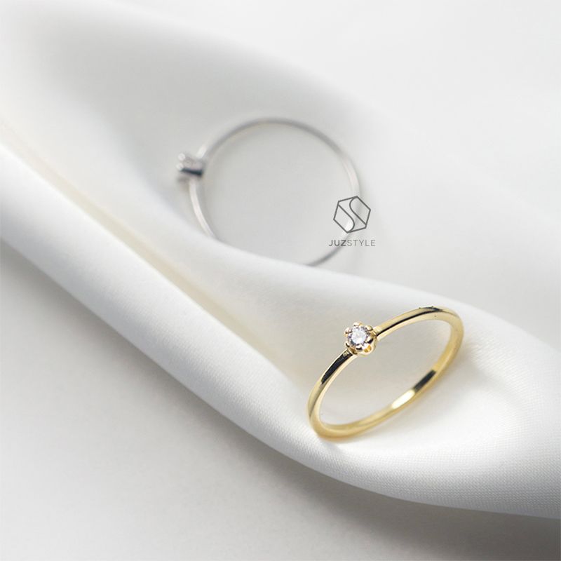 Nhẫn bạc One CZ