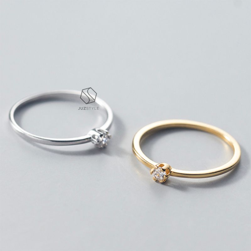 Nhẫn bạc One CZ