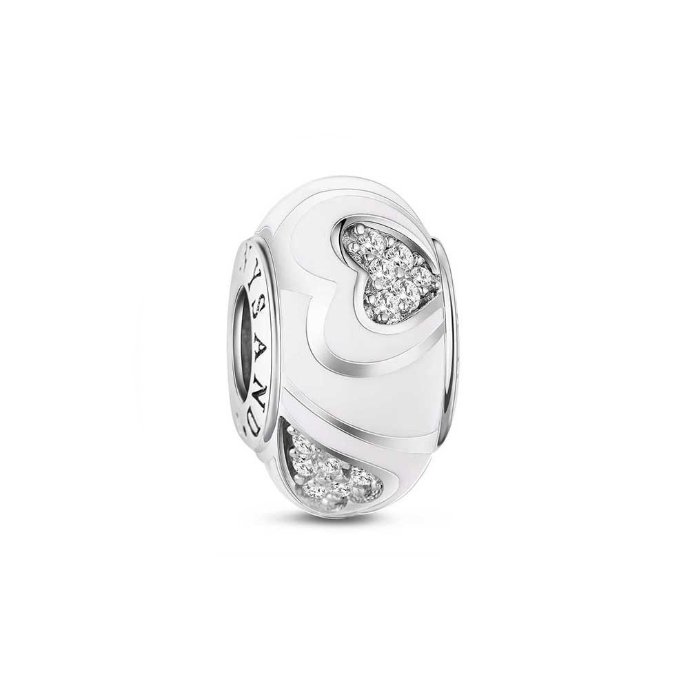 Charm bạc Multi-layer Heart
