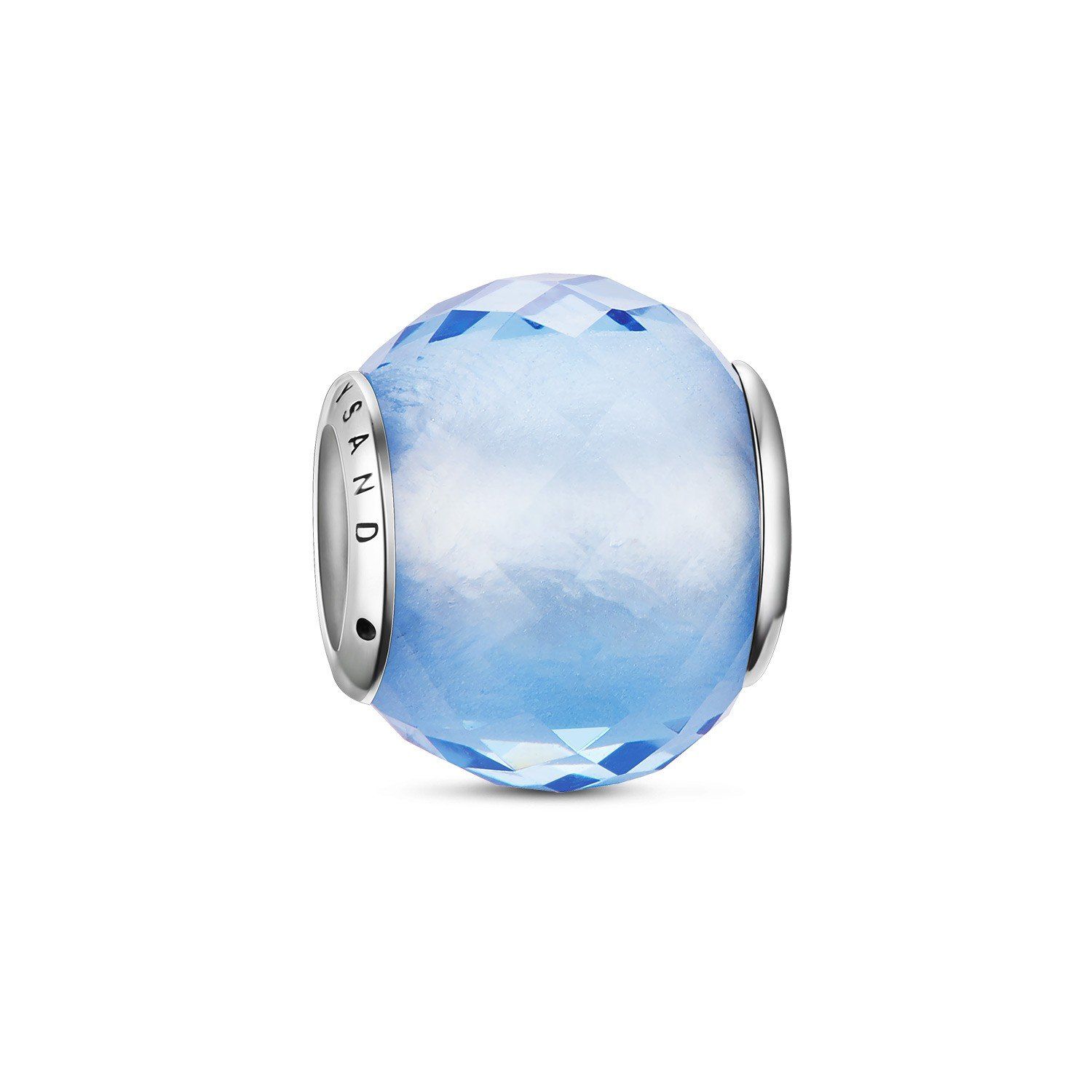 Charm bạc pha lê xanh dương nhạt