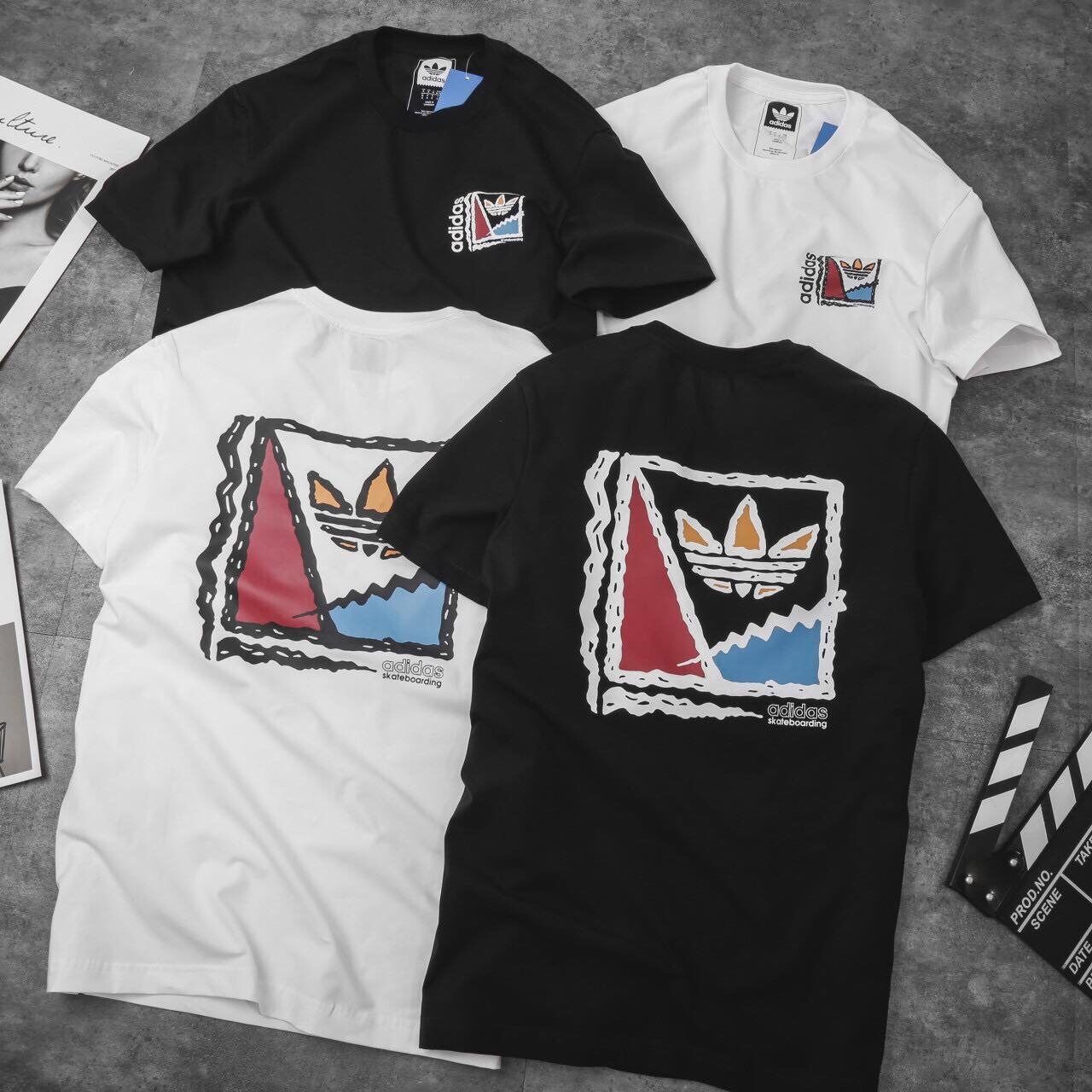 ATTN025đen - Áo thun ADIDAS họa tiết cực dễ thương