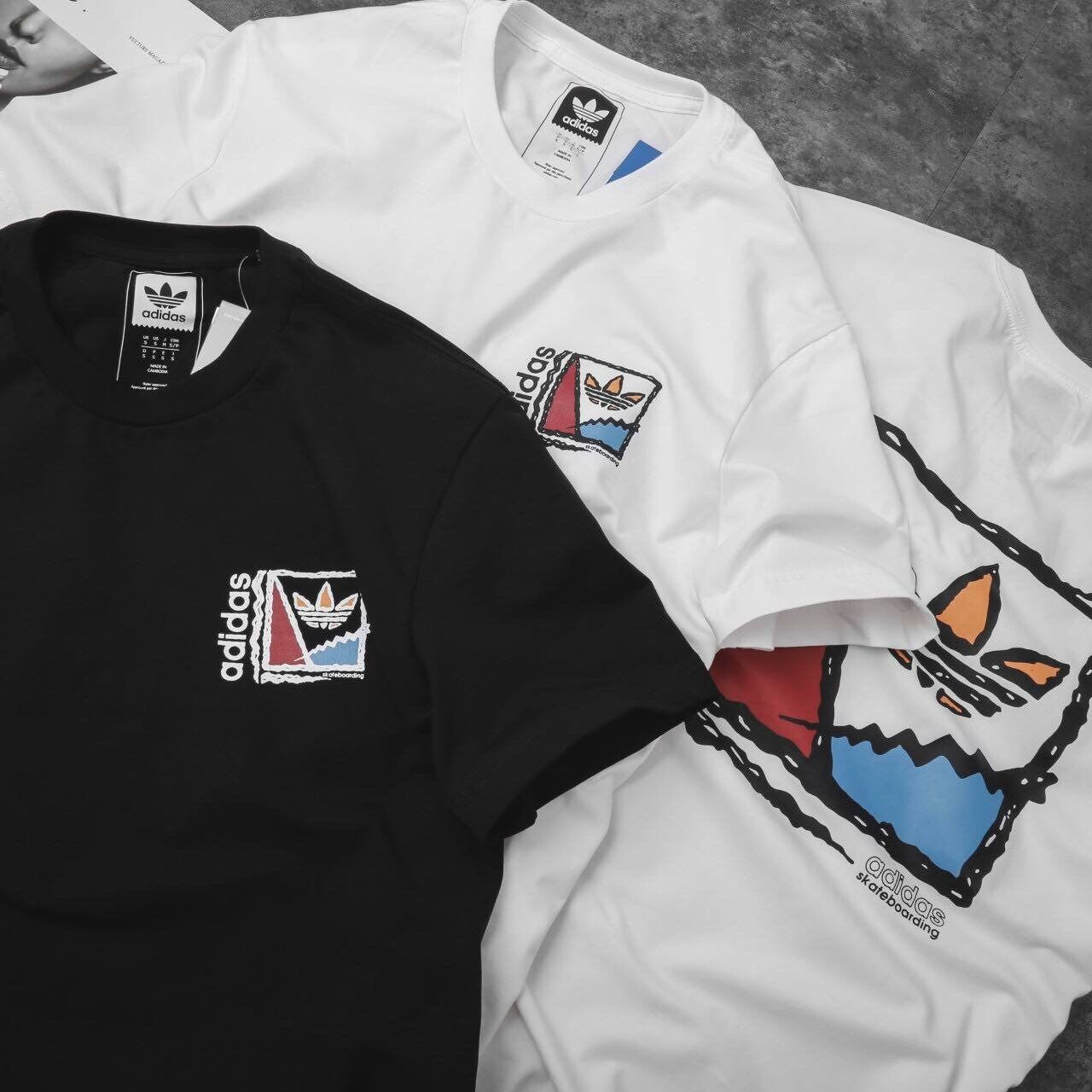 ATTN025đen - Áo thun ADIDAS họa tiết cực dễ thương