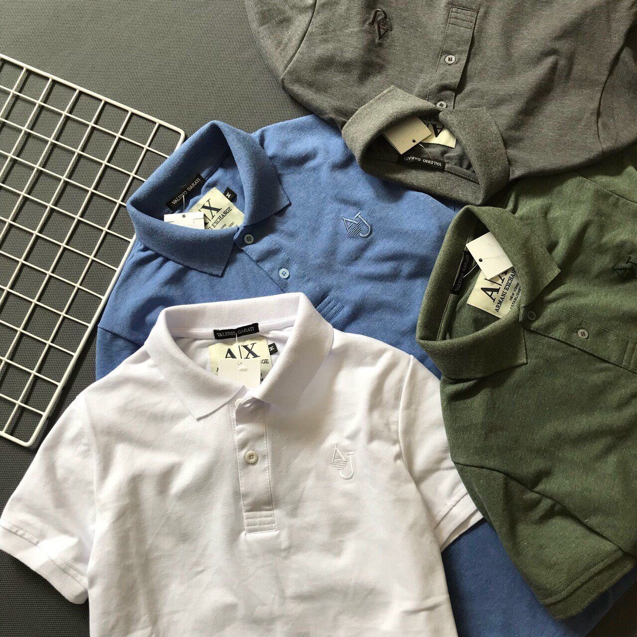 POL004XANHDA - ÁO POLO AJ