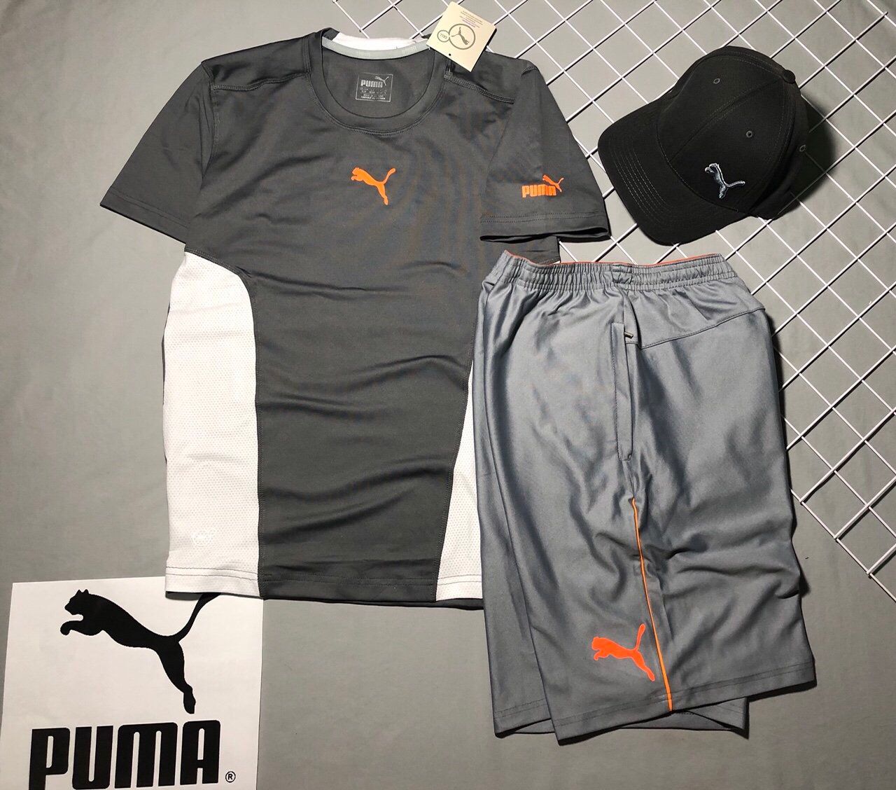ATTN0019do - Áo thun THỂ THAO PUMA phối màu