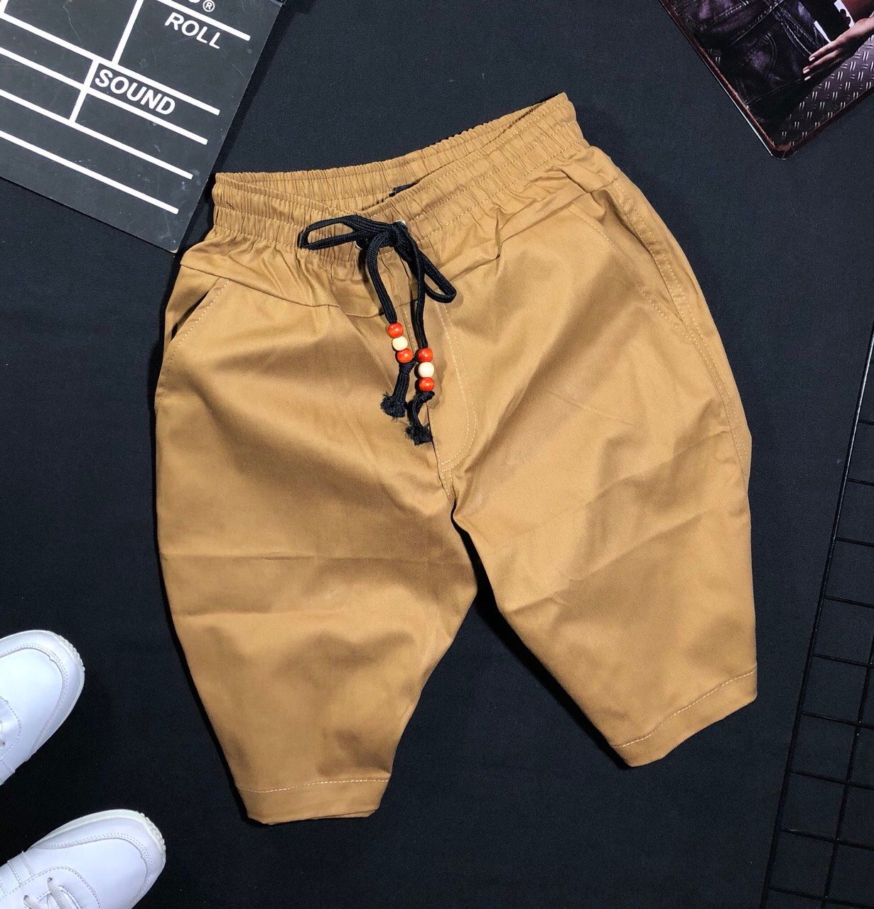 SH019 - Quần short nam kaki lưng thun co giãn