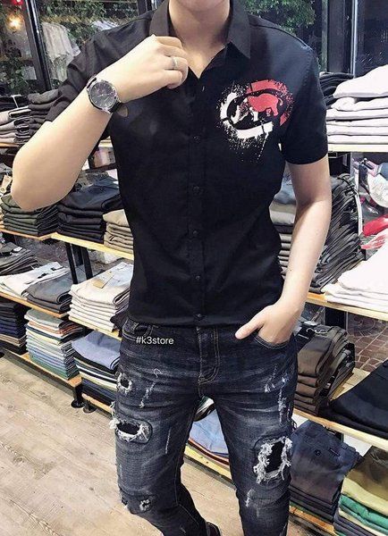 SM11T - SƠ MI TAY NGẮN IN 2 MẶT TÊ GIÁC