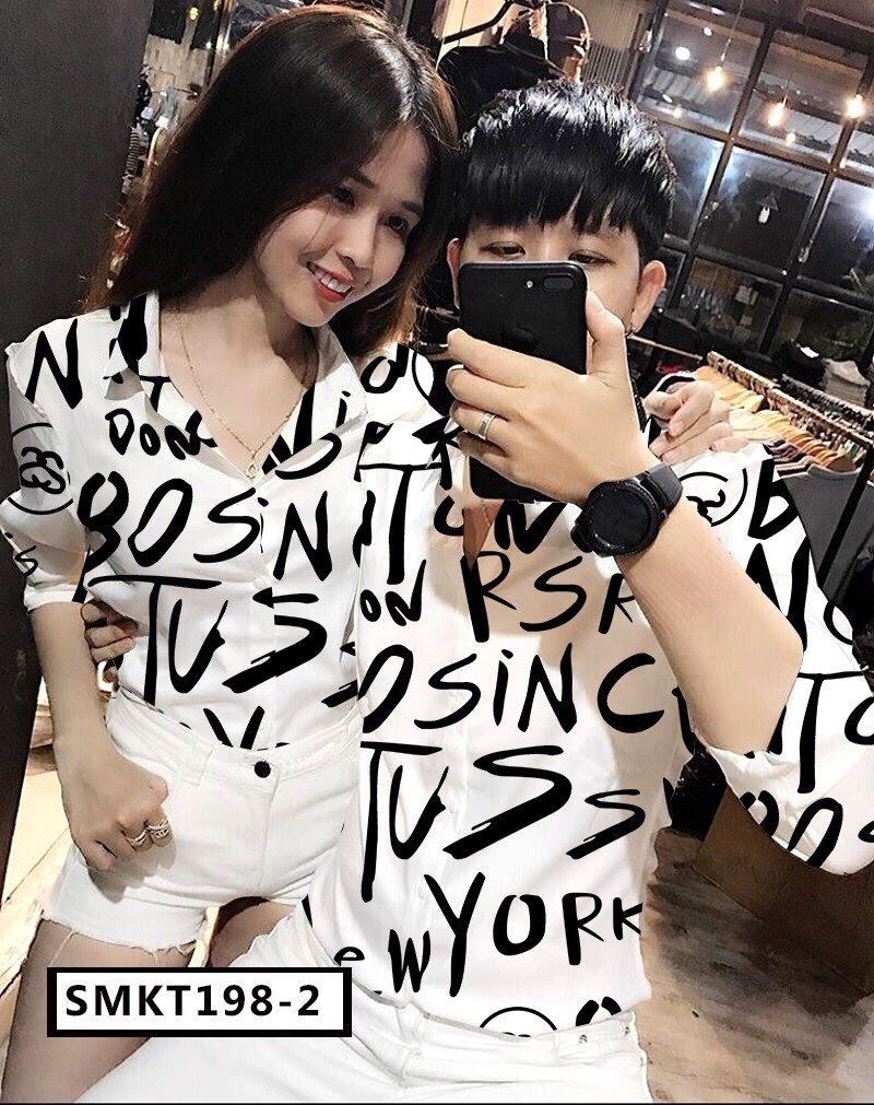 SML6T - ÁO SƠ MI HỌA TIẾT CHỮ