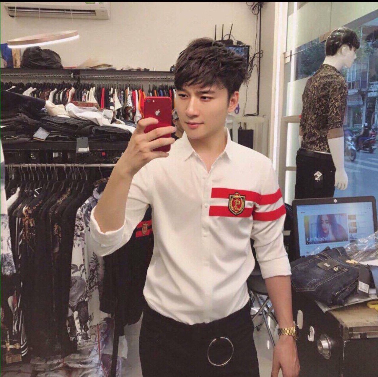 SMTD003D - ÁO SƠ MI LOGO P 2 ĐƯỜNG BÊN