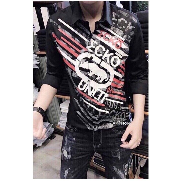SM015D - SƠ MI TAY DÀI ECKO SỌC