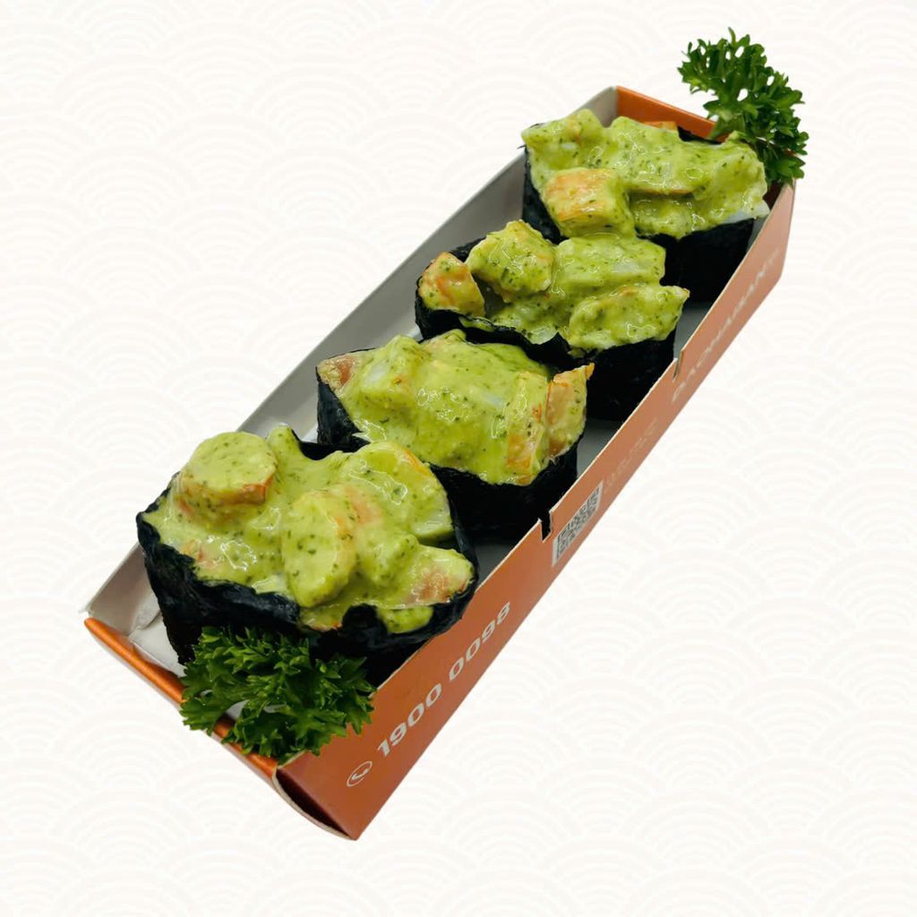 Gunkan Tôm Sốt Pesto