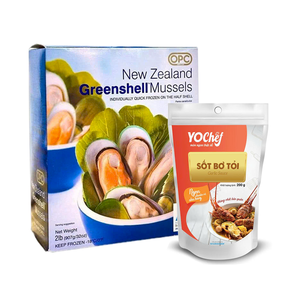 Combo Vẹm Xanh Newzealand + Sốt Bơ Tỏi (Combo)