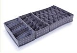 Bộ 3 hộp đựng đồ lót cho phòng ngăn nắp (màu xám)