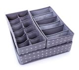 Bộ 3 hộp đựng đồ lót cho phòng ngăn nắp (màu xám)