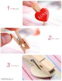 Bộ 6 Kẹp Gỗ Nhỏ Xinh Xắn