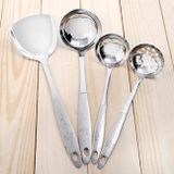 Supor - Bộ 4 Món Nhà Bếp: 01 Vá Lớn, 01 Vá Nhỏ, 01 Vá Vớt Trứng, 01 Sạn