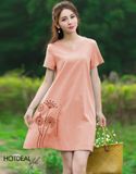 Đầm Suông Thêu Tina Cao cấp