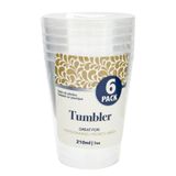 Ly nhựa nhỏ trong suốt 210ml bộ 6 cái
