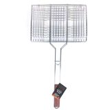 Vỉ kẹp nướng BBQ có tay cầm cán gỗ