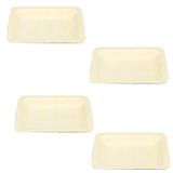 Khay sử dụng 1 lần hình chữ nhật bằng gỗ 4 cái/bộ