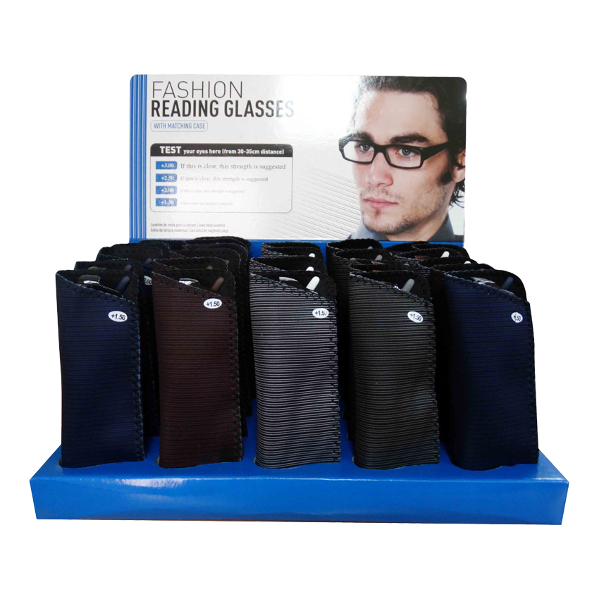 Kính đọc sách nam có túi đựng thời trang +1.5 đến +3.0 độ
