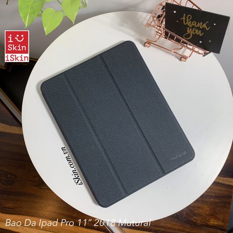 Bao Da Ipad Pro 11 Inch 2018 Mutural Vải Canvas Chính Hãng