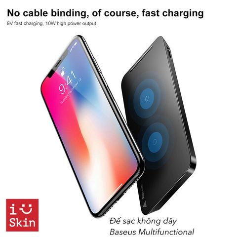 Đế Sạc Không Dây iPhone X Baseus Multifunctional Chính Hãng Chuẩn Sạc Nhanh