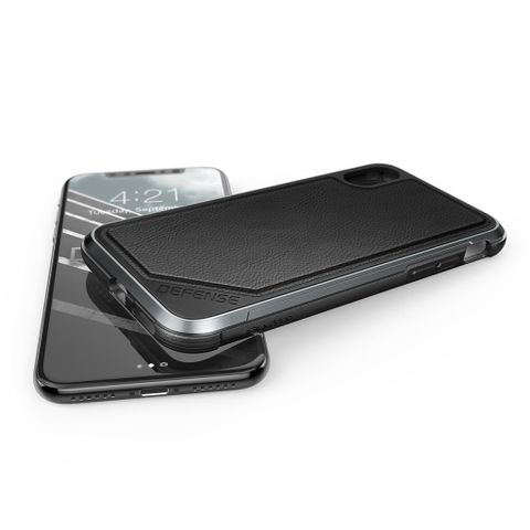 Ốp Lưng Iphone X X-Doria Defense Lux Black Leather Chính Hãng USA