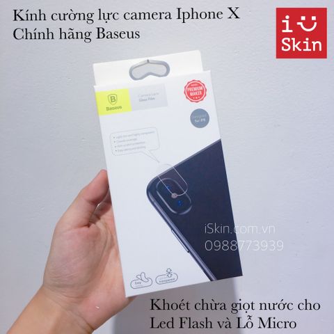 Kính Cường Lực Camera Iphone X Baseus Chính Hãng