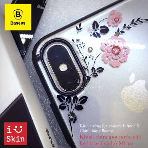 Kính Cường Lực Camera Iphone X Baseus Chính Hãng