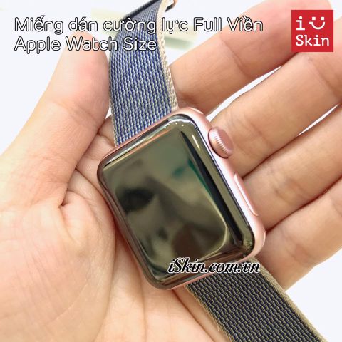 Kính Cường Lực Full Viền Apple Watch (1/2/3) Cao Cấp Glass Pro+