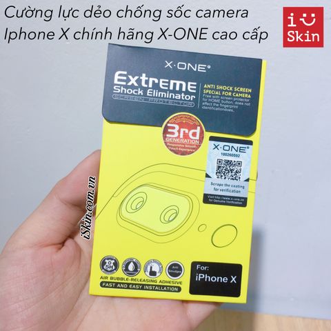 MD camera Iphone X CL dẻo chống sốc chính hãng X-ONE, có khoét micro