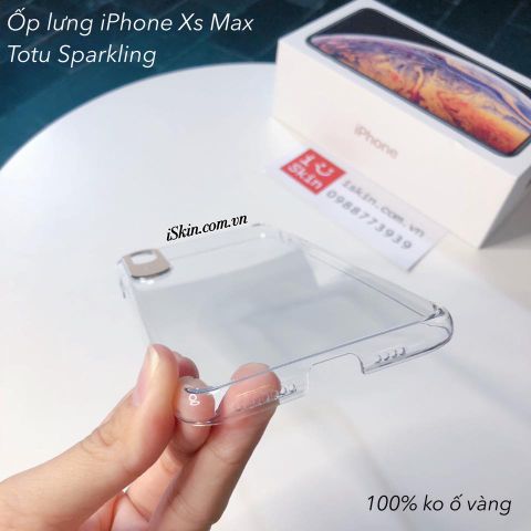 Ốp Lưng IPHONE Xs Max Totu Sparkling Trong Suốt Siêu Đẹp