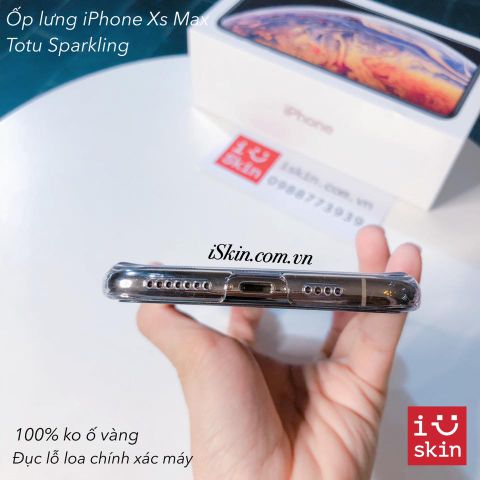 Ốp Lưng IPHONE Xs Max Totu Sparkling Trong Suốt Siêu Đẹp