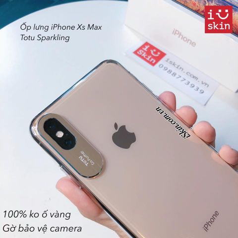 Ốp Lưng IPHONE Xs Max Totu Sparkling Trong Suốt Siêu Đẹp